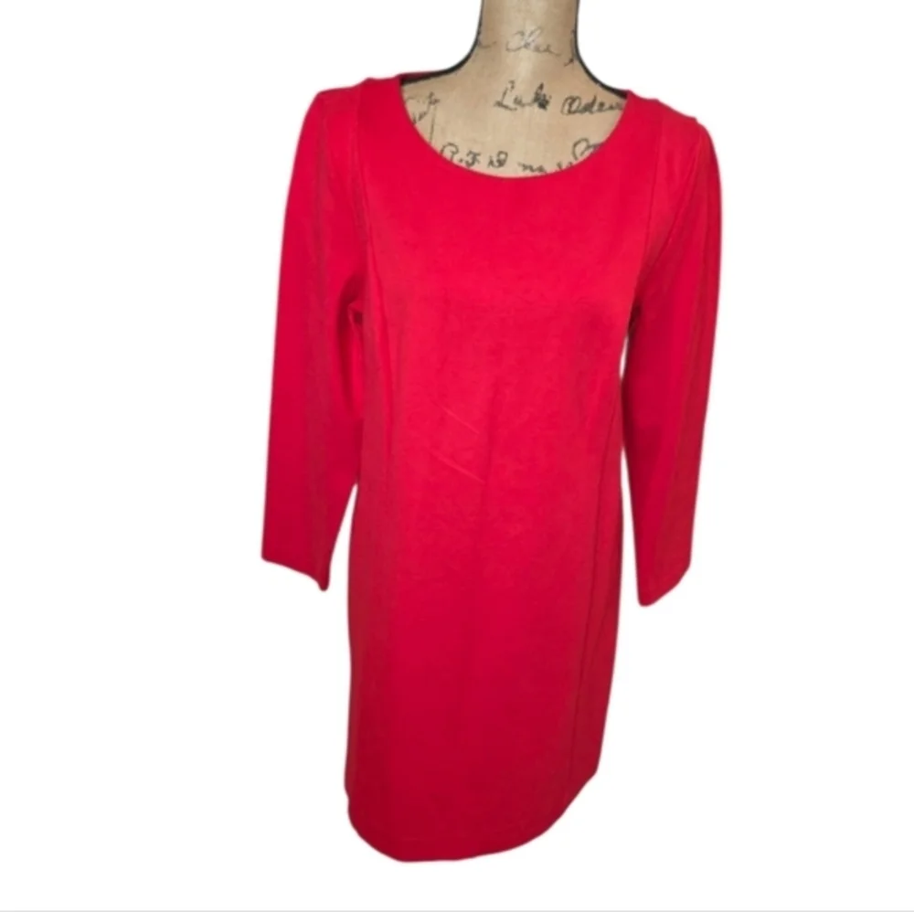 J. Crew Career Academia Work Red‎ Long Sleeve Sheath Dress Party Size Large New